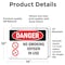 Signmission No Smoking Oxygen In Use Danger Sign, Vinyl Decal, 14in W x 10in L, 2PK OS-2PACK-DS-D-1014-L-1488 - alternate 3